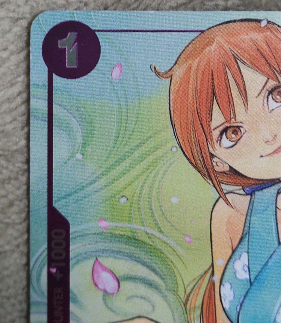 Onami One Piece card game overseas edition Japan import showing card OP05-062 illustrated by Peach Momoko