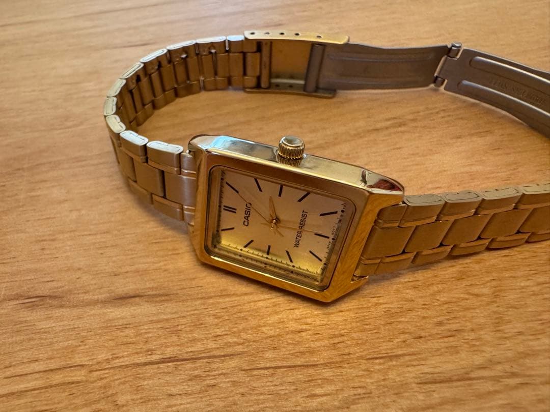 Casio Classic Metal Square Watch Model LTP-V007G-9E with Gold/Bicolor Finish — Japan Import