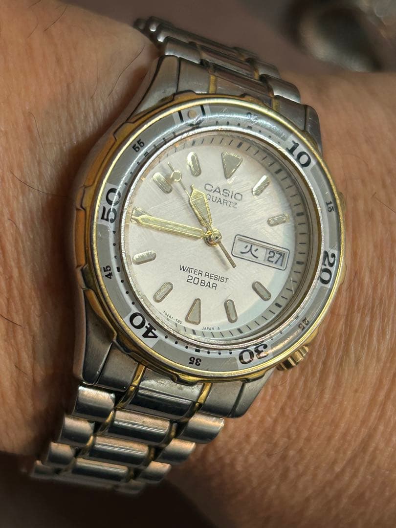 Casio Quartz Diver Watch 20BAR Waterproof Replacement Battery Works — Japan Import