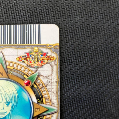 One Piece Nami WRSR Rare Wari Berri trading card with power 2800 and stats displayed