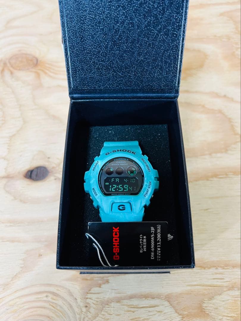 Casio G-Shock Series DW-6900WS-2JF Model with Turquoise Blue Color — Japan Import