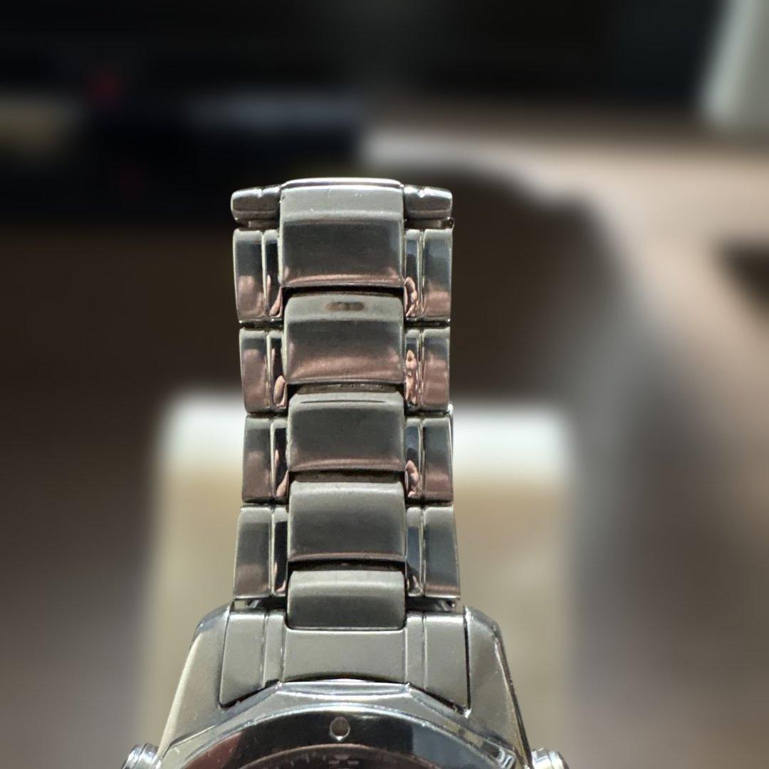 Casio Series EQW-700 Chronograph Watch with Navy Dial and Stainless Steel Bracelet — Japan Import