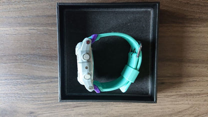 Casio Baby-G BGA-180 Watch with Gray Dial and Green Strap — Japan Import