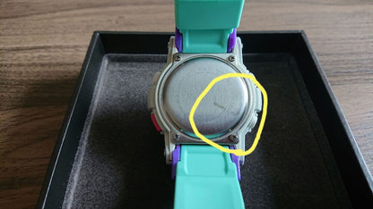 Casio Baby-G BGA-180 Watch with Gray Dial and Green Strap — Japan Import