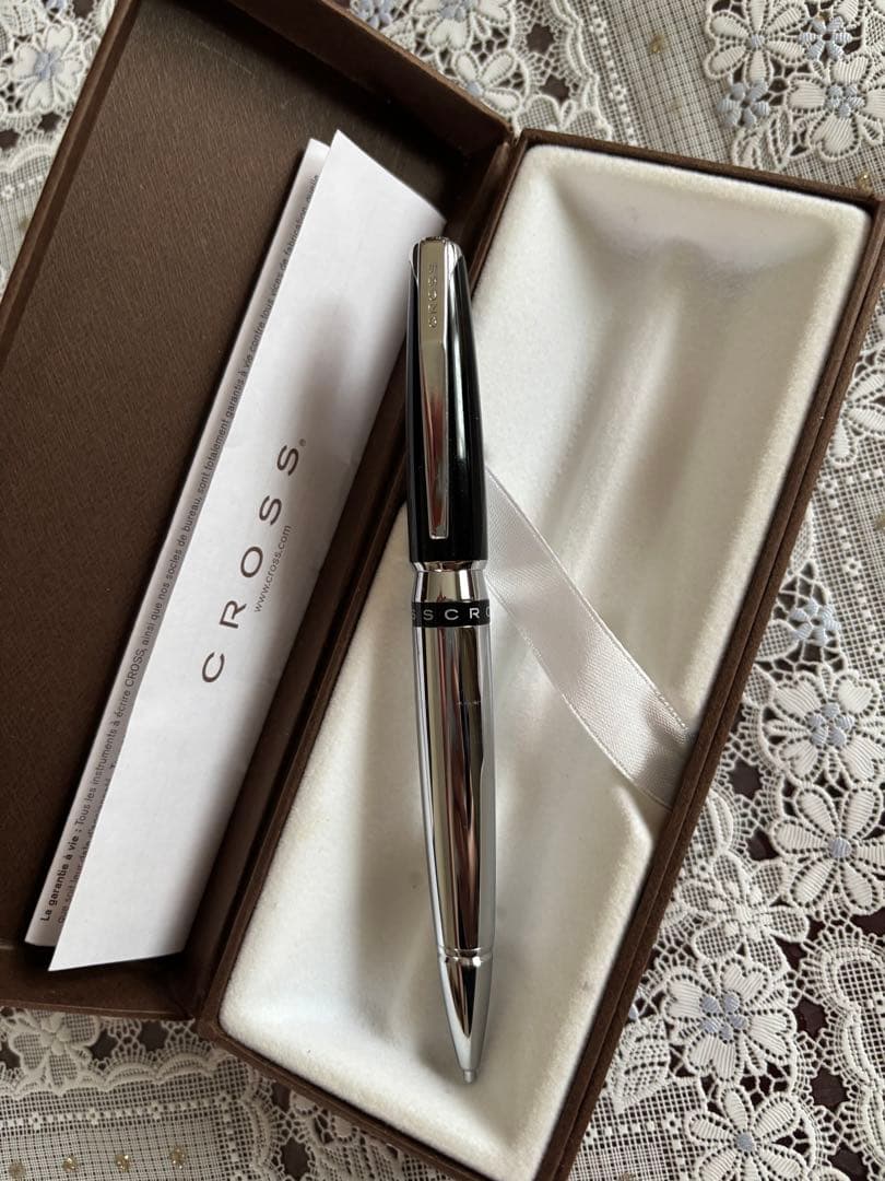 Cross Mechanical Pencil Body with Silver and Black Finish — Japan Import