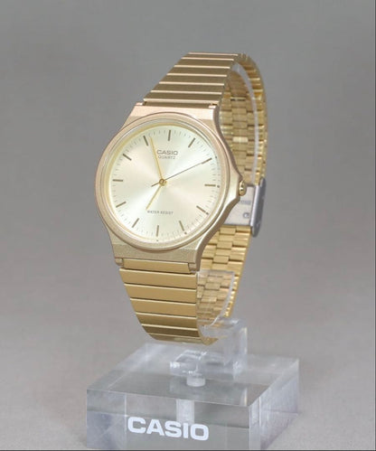 Casio Analog Quartz Watch in Gold Color Minimalist Design