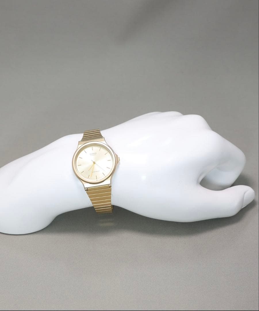 Casio Analog Quartz Watch in Gold Color Minimalist Design