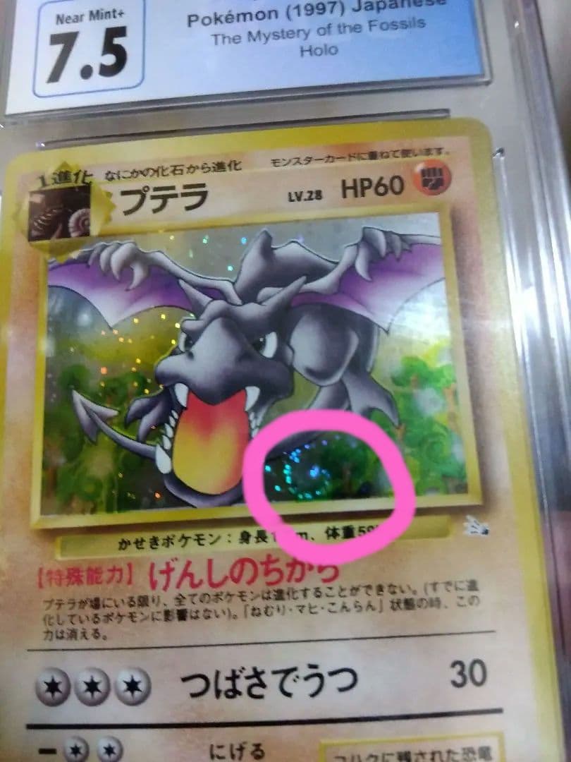 Bandai Pteranodon Series 3 Fossil Secrets expansion pack single card in CGC7.5 condition