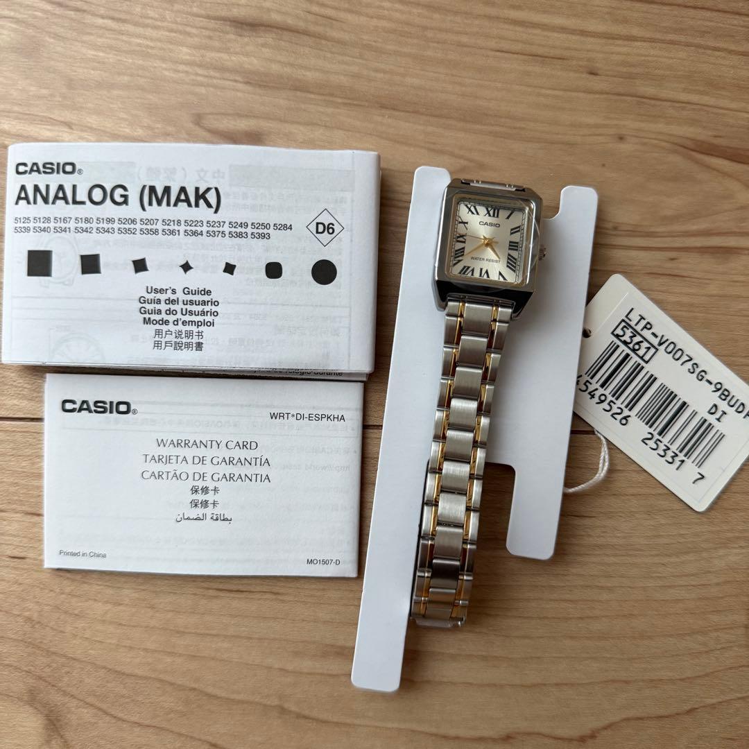 Casio LTP-V007 Series Watch Model No. LTP-V007SG-9B Silver Gold Japan Import