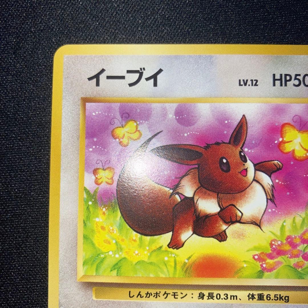 Rare Japanese Pokemon Jungle Old Sanctuary Eevee collectible card in near-complete condition