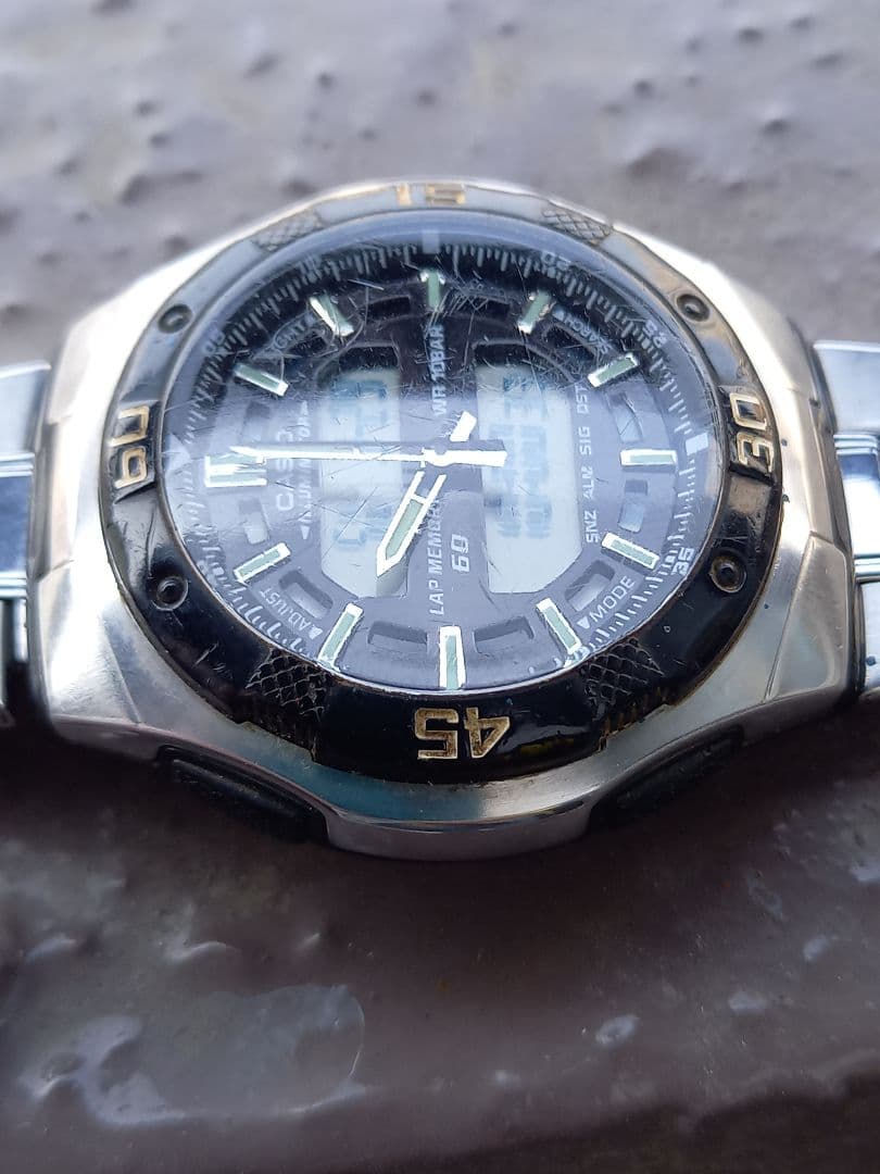 Casio AQ-164W Dual Time Watch with 10 Bar Water Resistance — Japan Import