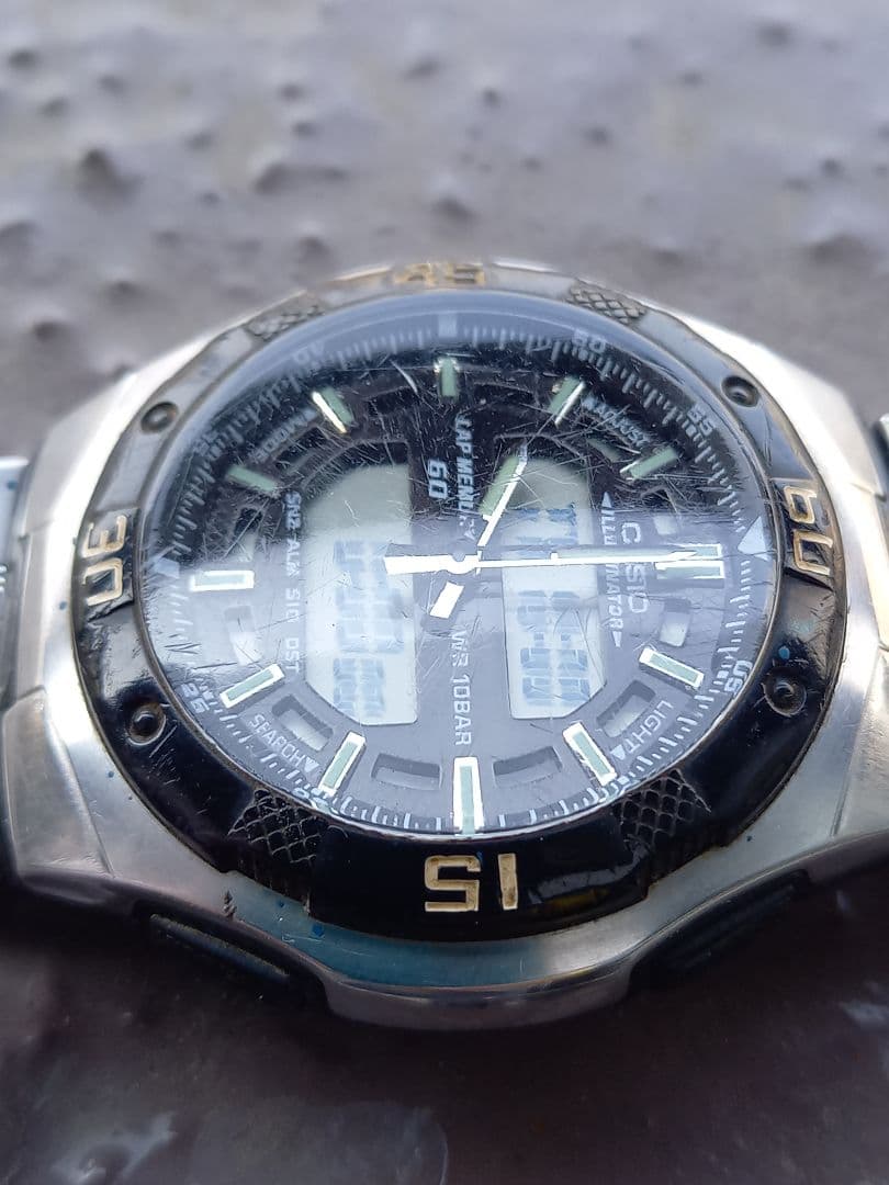 Casio AQ-164W Dual Time Watch with 10 Bar Water Resistance — Japan Import