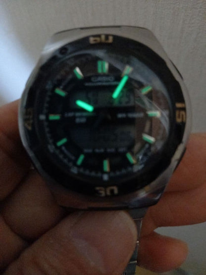 Casio AQ-164W Dual Time Watch with 10 Bar Water Resistance — Japan Import
