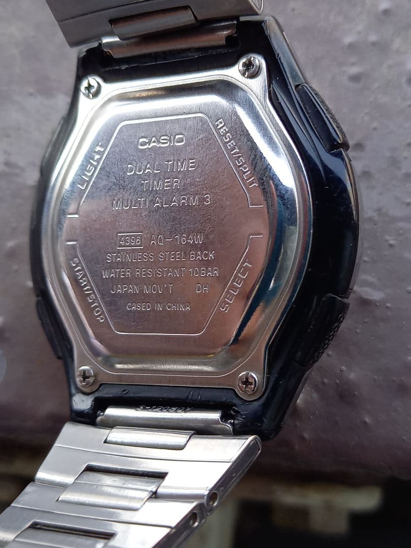 Casio AQ-164W Dual Time Watch with 10 Bar Water Resistance — Japan Import