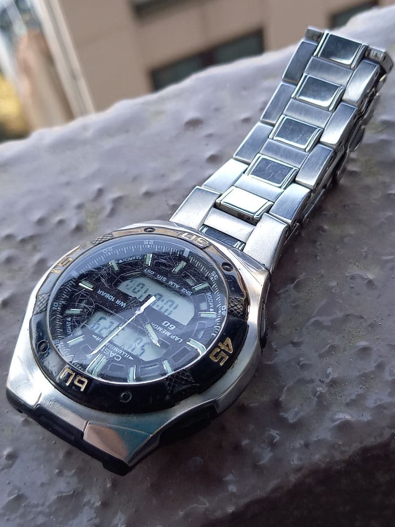 Casio AQ-164W Dual Time Watch with 10 Bar Water Resistance — Japan Import
