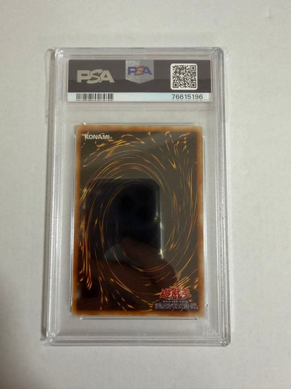 Creer Beau Relief PSA 10 graded trading card featuring Genesis God with Blue Eyes, Black Magician, Red Eyes