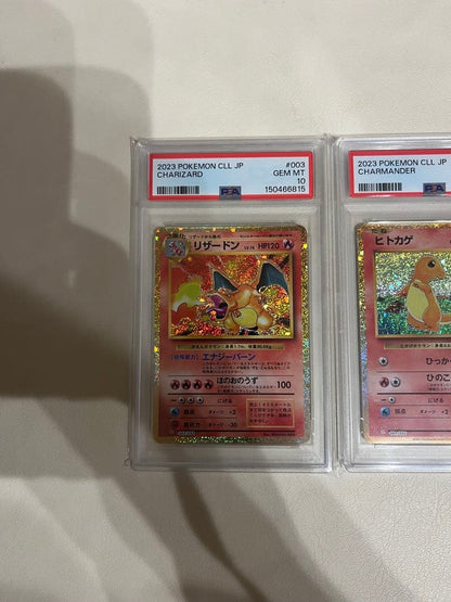 Kansai Collection Classic Charizard, Blastoise, and Charmander PSA 10 sequential card set from Japan