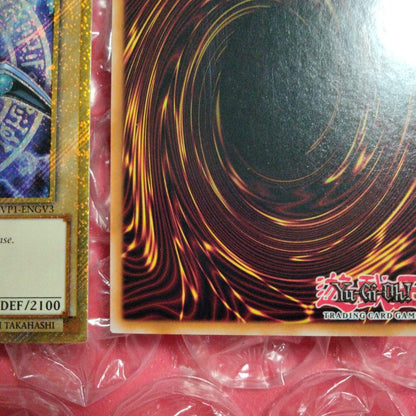 Bandai Yu-Gi-Oh! Black Magician MVP1-ENGV3 error card with misaligned hologram and corner damage, Japan import