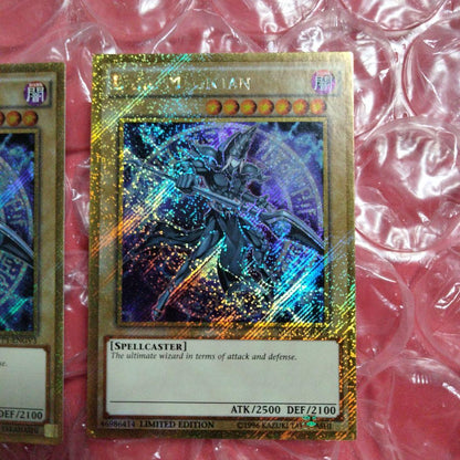 Bandai Yu-Gi-Oh! Black Magician MVP1-ENGV3 error card with misaligned hologram and corner damage, Japan import