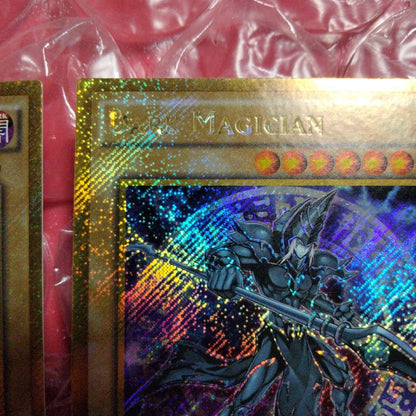 Bandai Yu-Gi-Oh! Black Magician MVP1-ENGV3 error card with misaligned hologram and corner damage, Japan import