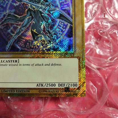 Bandai Yu-Gi-Oh! Black Magician MVP1-ENGV3 error card with misaligned hologram and corner damage, Japan import
