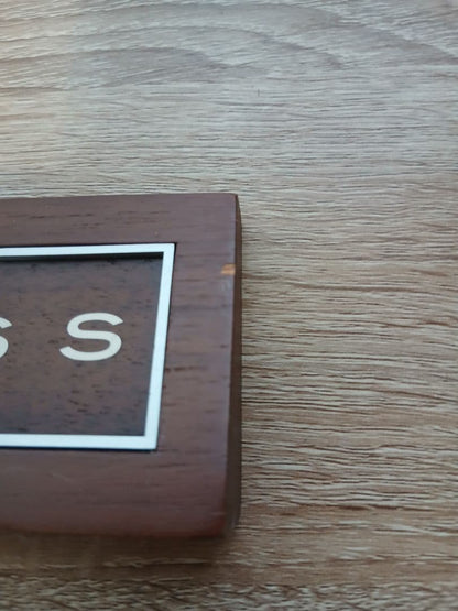 CROSS Wooden Logo Plate