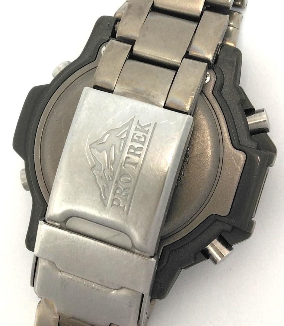 Casio Protrek Tide Graph PRT-111 Titanium Men’s Quartz Watch — Japan Import