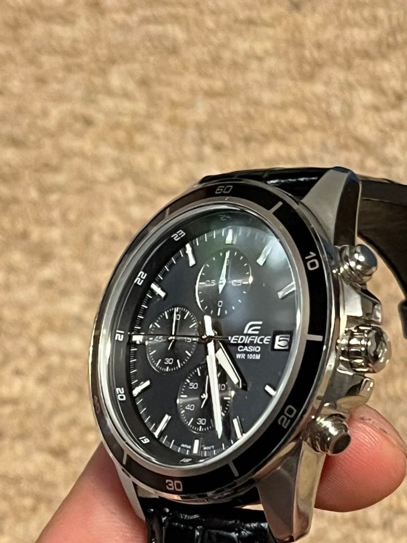 Casio Edifice Chronograph Watch Men Quartz Working Japan Import
