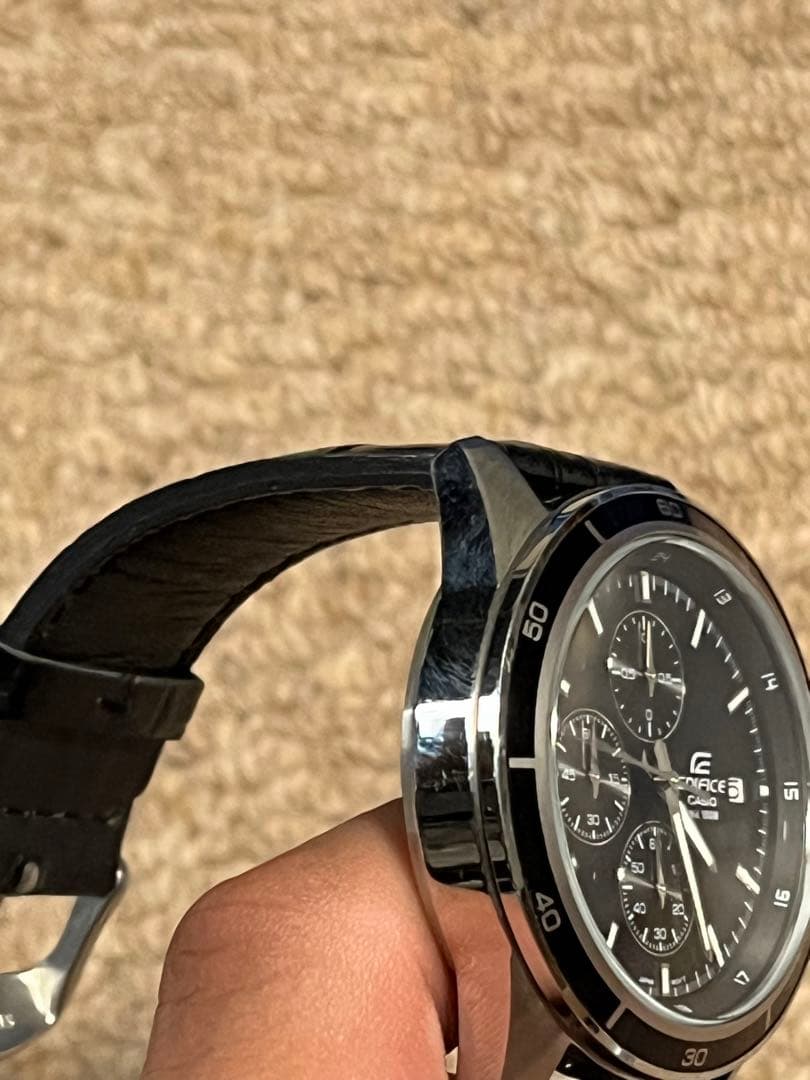 Casio Edifice Chronograph Watch Men Quartz Working Japan Import