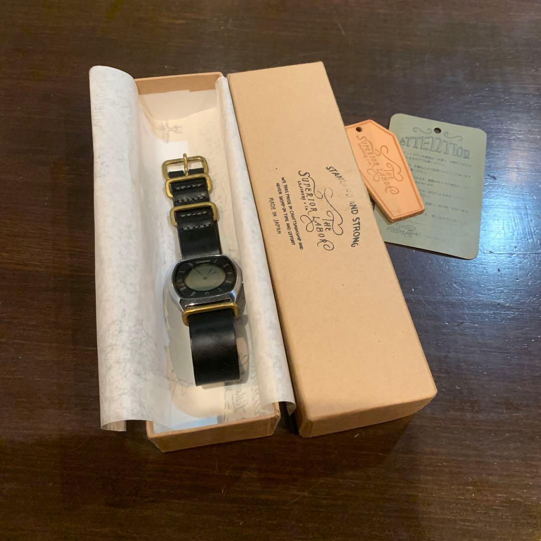 Superior Labor Leather Watch Strap for Casio Watches — Japan Import