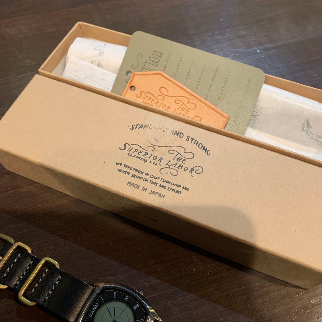 Superior Labor Leather Watch Strap for Casio Watches — Japan Import