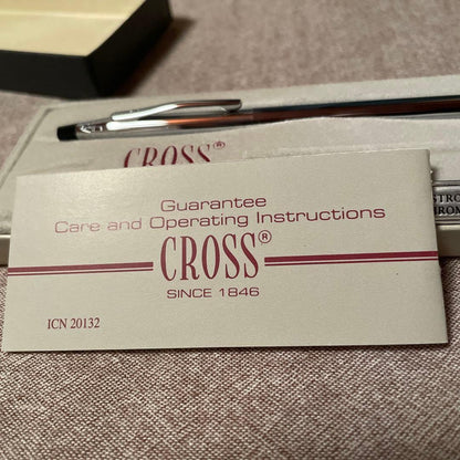 Cross Lustrous Chrome ballpoint pen Model 3502 with shiny chrome finish made in the USA