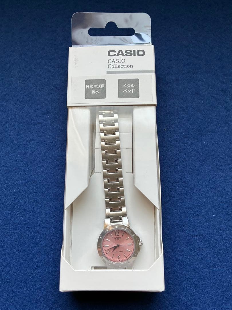 Casio LTP-1177A-4A1JH Quartz Watch with Pink Dial and Metal Band — Japan Import