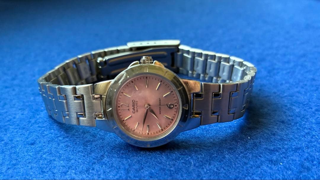 Casio LTP-1177A-4A1JH Quartz Watch with Pink Dial and Metal Band — Japan Import