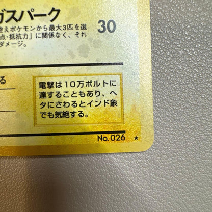 Pokemon Trading Card Game Raichu card from Fossil Series 3 Expansion Pack with old style back