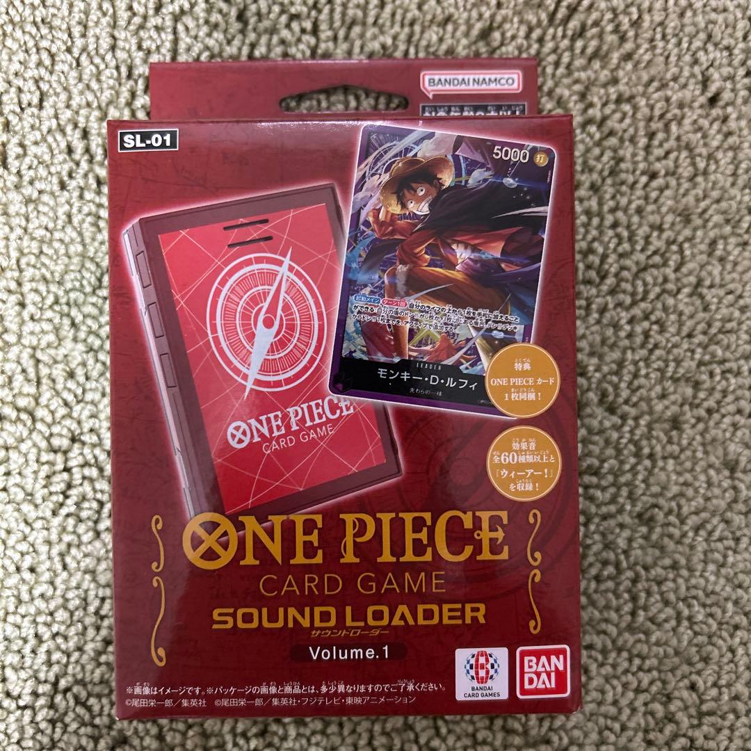 One Piece Card Game Soundloader Volume.1 box with limited bonus Luffy card unopened Japan import