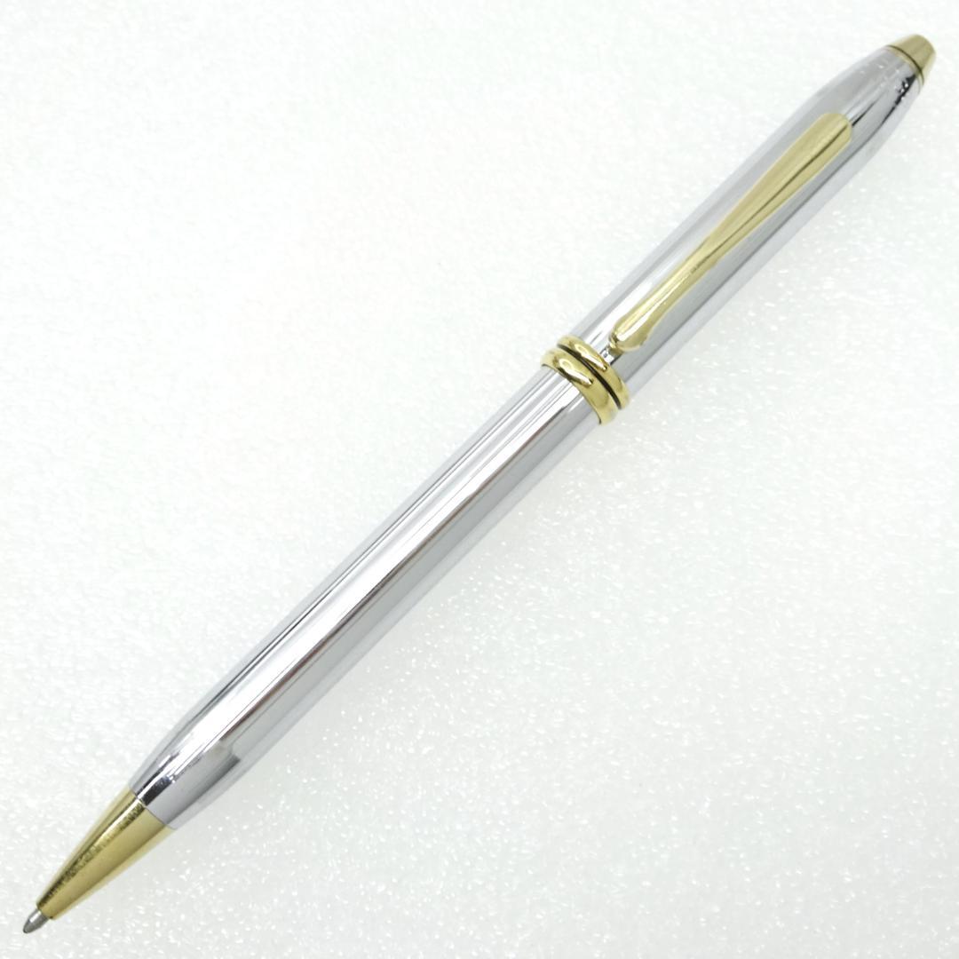 Cross Townsend Ballpoint Pen Chrome Gold USA Twist Ballpoint Pen Blue Ink — Japan Import