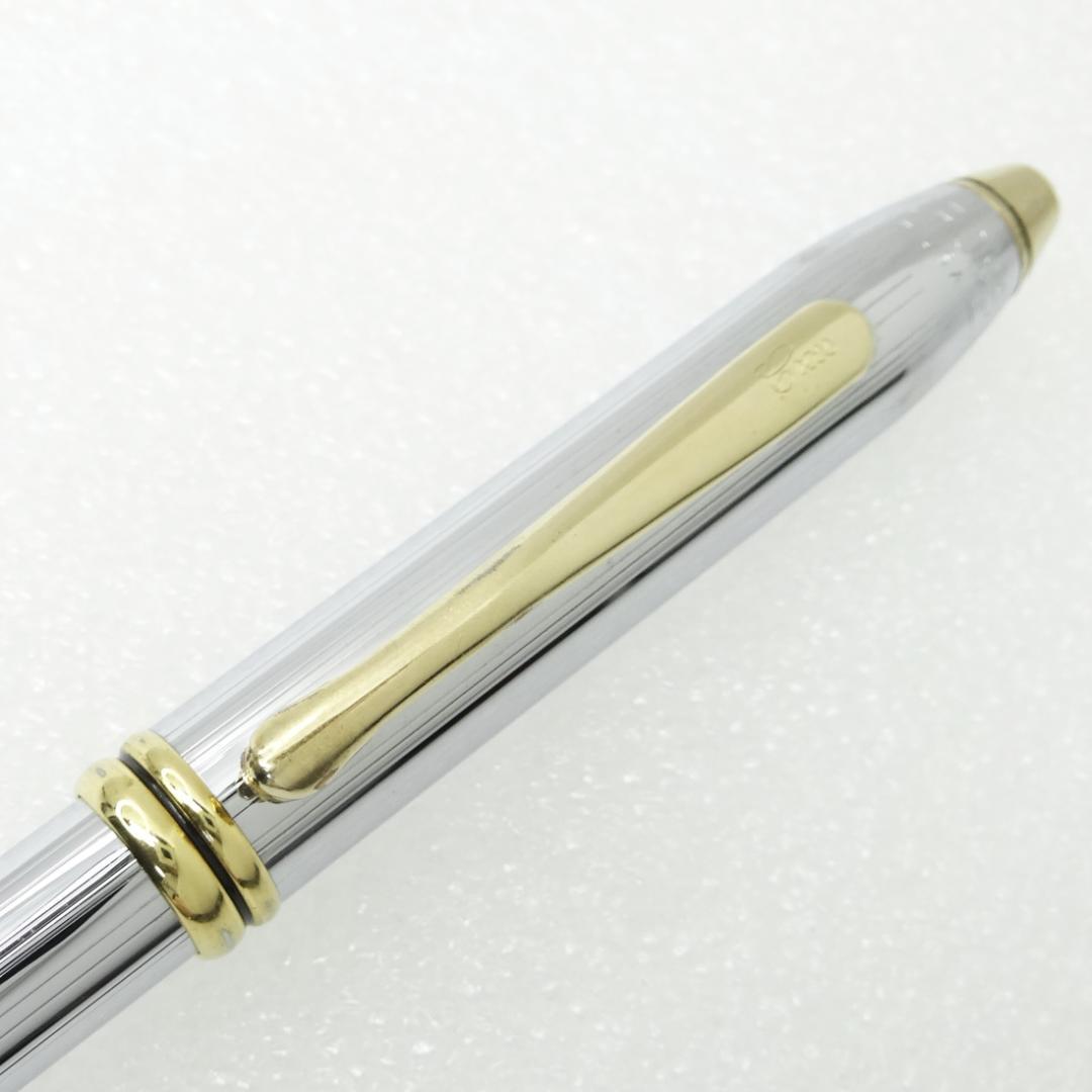 Cross Townsend Ballpoint Pen Chrome Gold USA Twist Ballpoint Pen Blue Ink — Japan Import