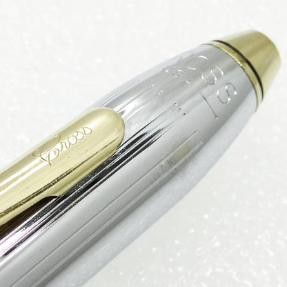 Cross Townsend Ballpoint Pen Chrome Gold USA Twist Ballpoint Pen Blue Ink — Japan Import