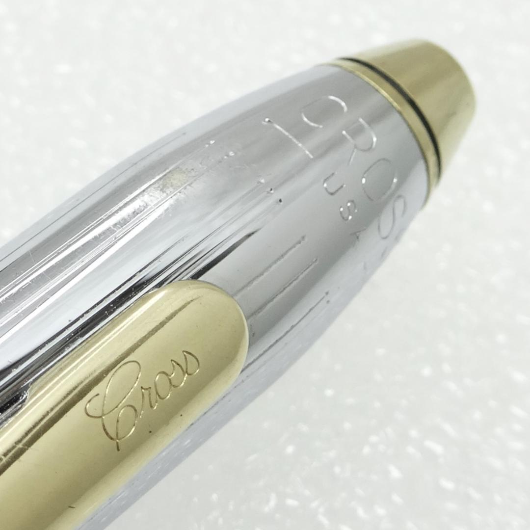 Cross Townsend Ballpoint Pen Chrome Gold USA Twist Ballpoint Pen Blue Ink — Japan Import