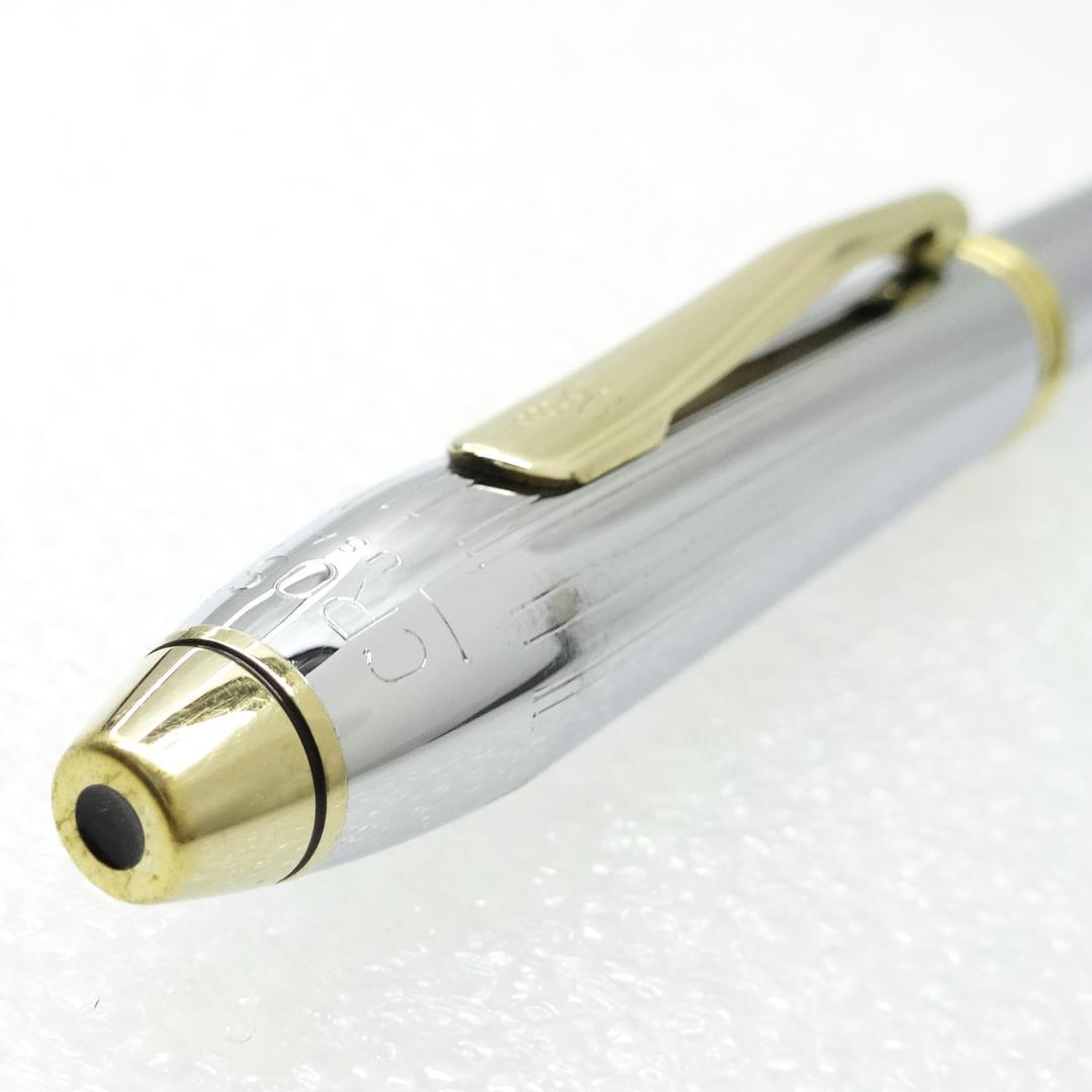 Cross Townsend Ballpoint Pen Chrome Gold USA Twist Ballpoint Pen Blue Ink — Japan Import