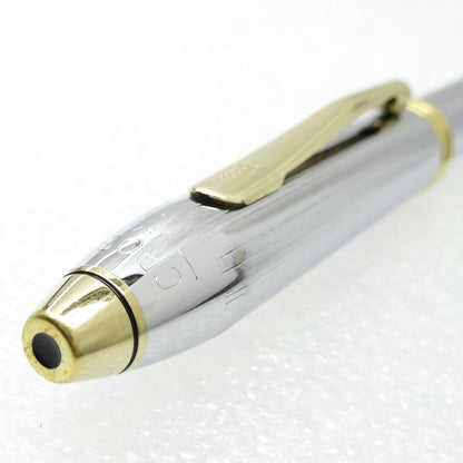 Cross Townsend Ballpoint Pen Chrome Gold USA Twist Ballpoint Pen Blue Ink — Japan Import
