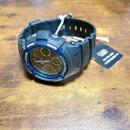 Casio G-Shock AW-591-2AJF Watch - Black Blue Analog Digital Shock Resistant - Japan Import