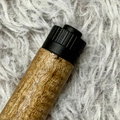 Kihada Wood Pen with Lacquer Finish Handmade Carved with Figured Spalted Maple Grain