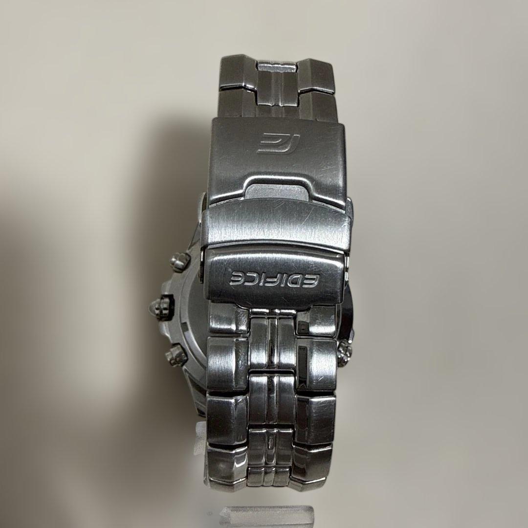 Casio Edifice EF-543DJ Quartz Watch with Tachymeter in Black and Silver — Japan Import