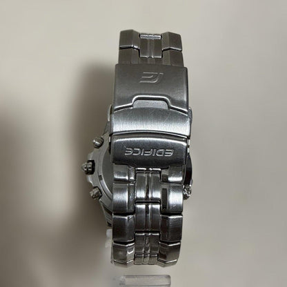 Casio Edifice EF-543DJ Quartz Watch with Tachymeter in Black and Silver — Japan Import