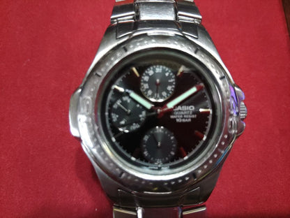 Casio MTD-1046 Black Dial 10 Bar Analog Quartz Watch
