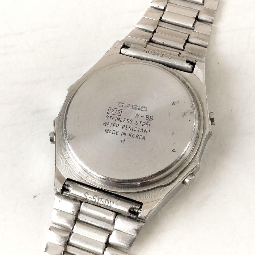 Casio Alarm Chron W-99 Quartz Vintage Metal Case from the 1980s