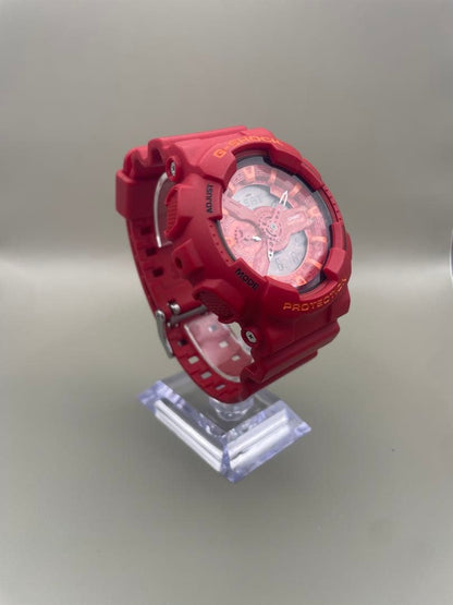 Casio G-Shock GA-110AC Red Watch with New Battery and Shock Resistance — Japan Import