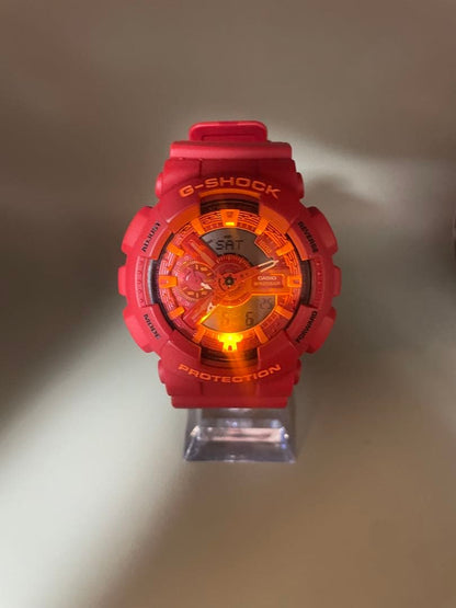 Casio G-Shock GA-110AC Red Watch with New Battery and Shock Resistance — Japan Import